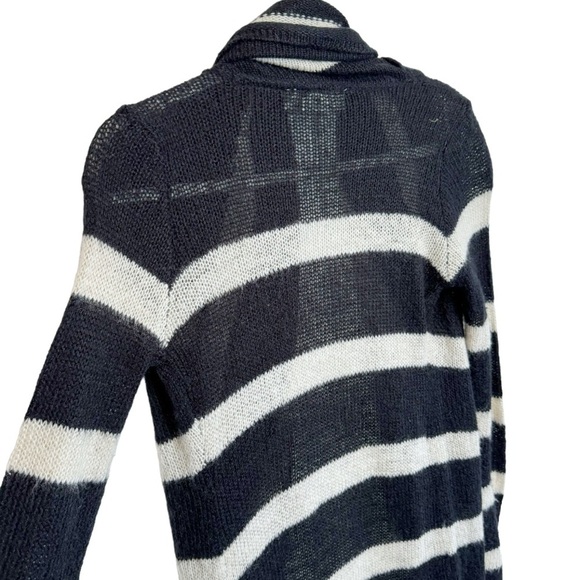 RD Style Black Stripe Cocoon Sweater Cardigan 65s736S1 Lagenlook Momcore - Picture 6 of 9